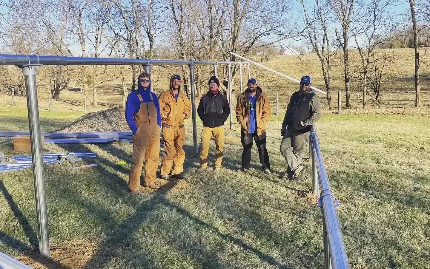 Techs working on solar in Lexington, KY.