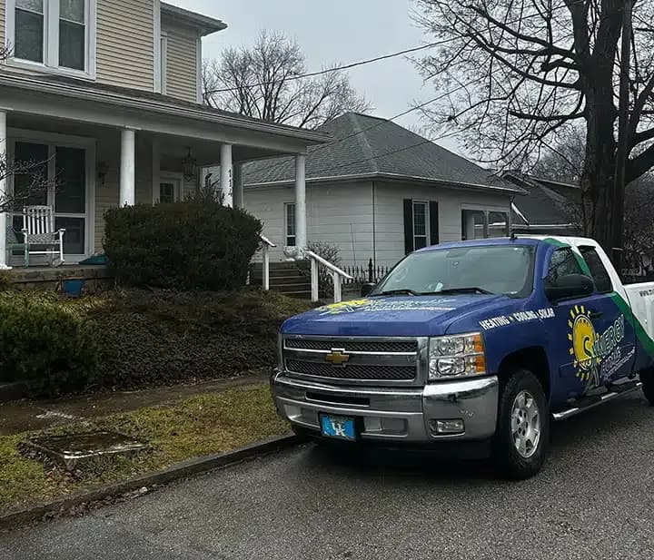 Synergy truck outside of residential home in Lexington, KY.