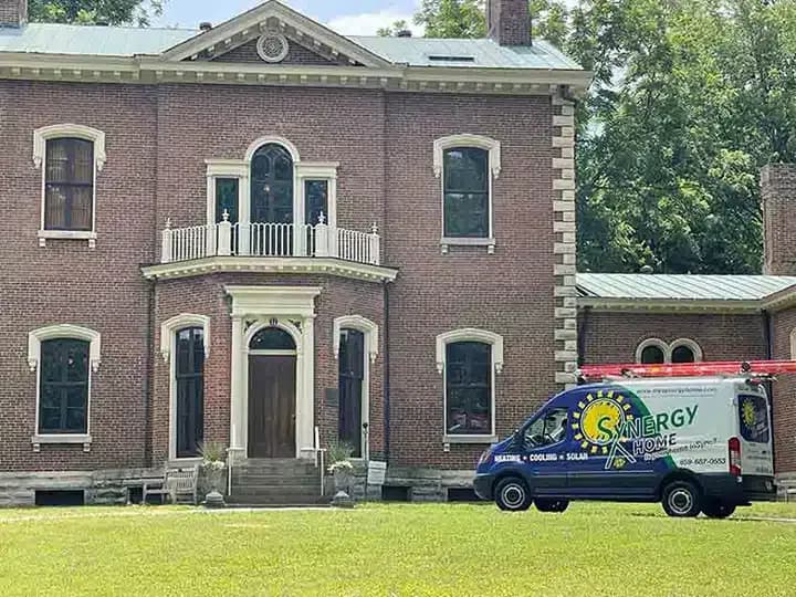 Synergy truck outside of residential home in Lexington, KY.