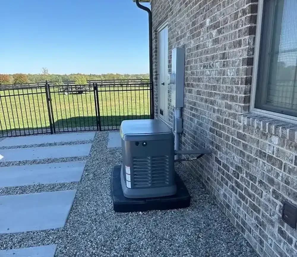Generac generator next to residential home in Lexington, KY