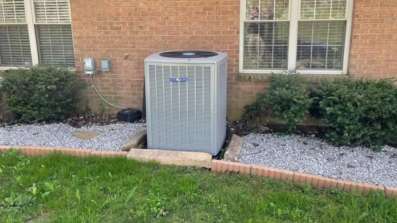 New AC unit outside of residential home in Lexington, KY.