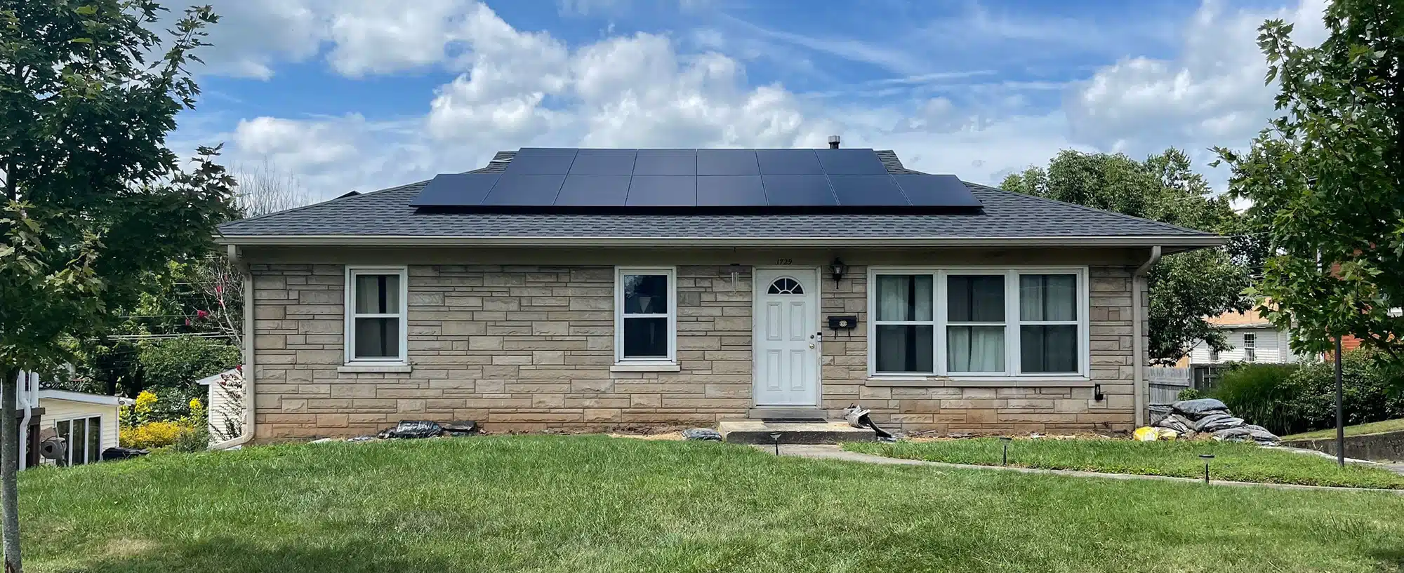New solar panels on residential home in Lexington, KY.