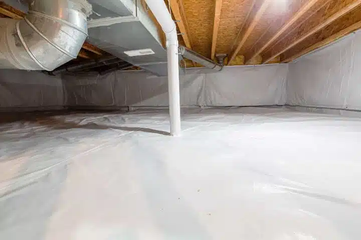 Spray foam in residential attic in Lexington, KY.