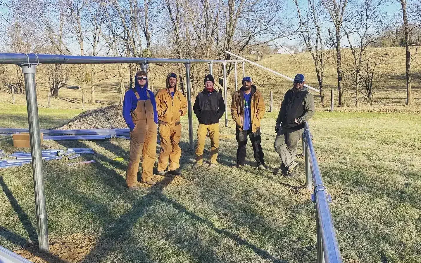 Techs working on solar in Lexington, KY.