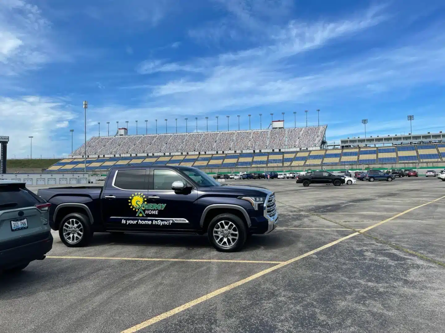 Synergy truck at the racetrack in Lexington, KY.