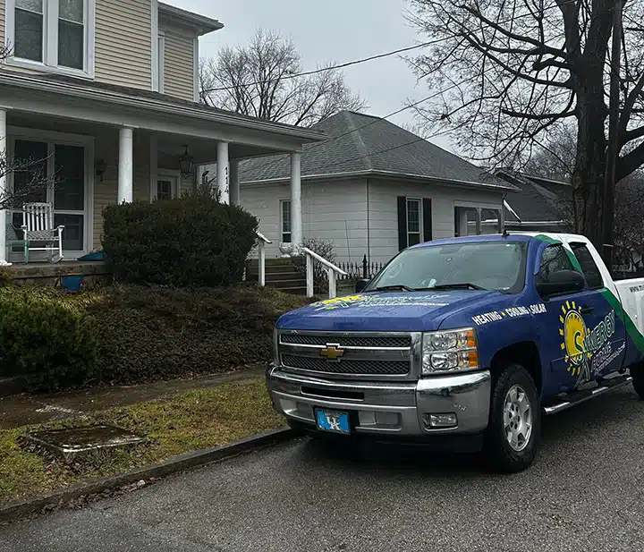 Synergy truck outside of residential home in Lexington, KY.